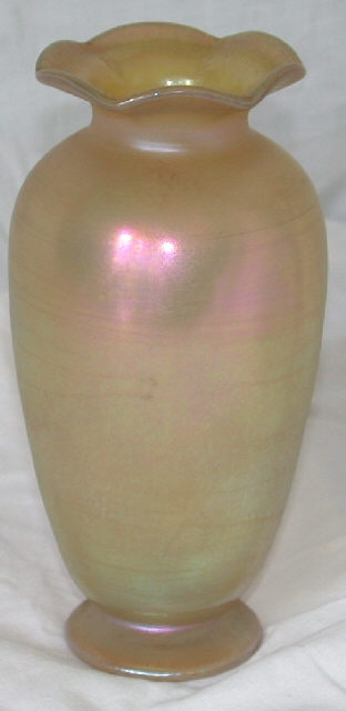 167 - Gold Aurene Iridescent Vase