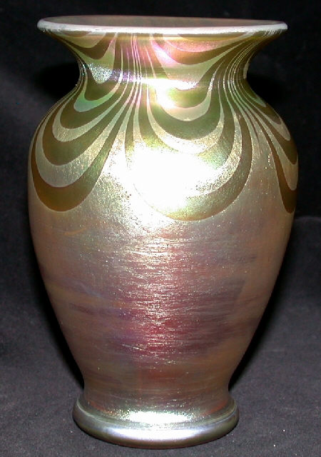 209 - Gold Aurene Iridescent Vase