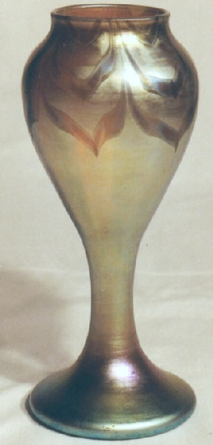 219 - Gold Aurene Iridescent Vase