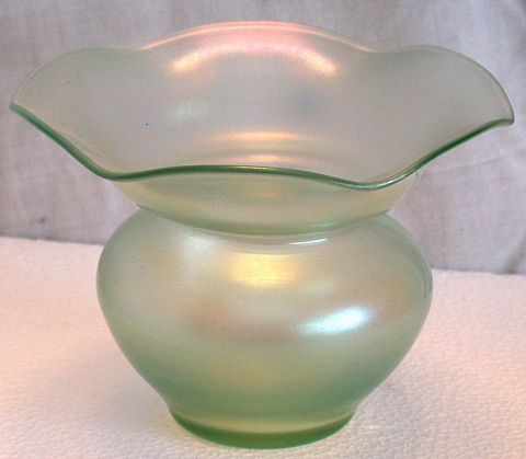 2635 - Aqua Marine Iridescent Vase