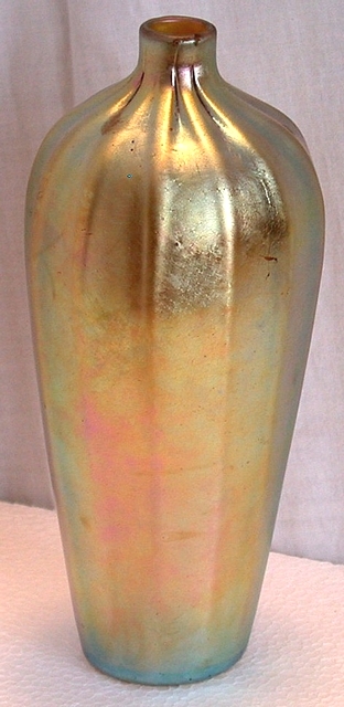 239 - Gold Aurene Iridescent Vase