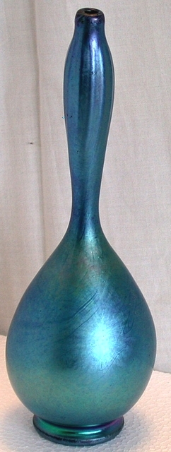 245 - Blue Aurene Iridescent Vase