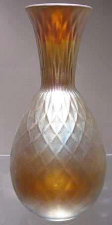 248 - Gold Aurene Iridescent Vase