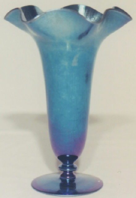288 - Blue Aurene Iridescent Vase