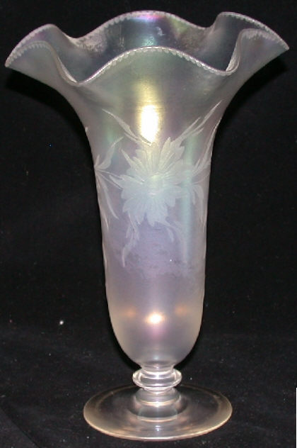312 - Verre de Soie Engraved Vase
