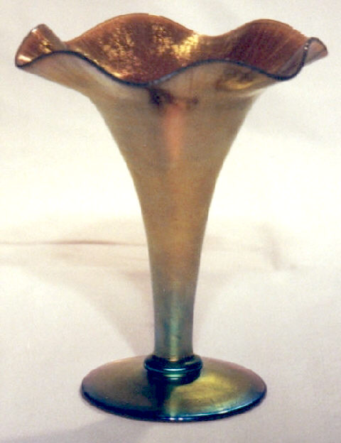 346 - Gold Aurene Iridescent Vase