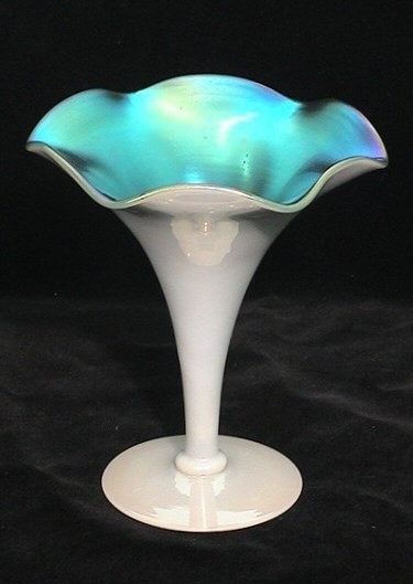 346 - Blue Calcite Iridescent Vase