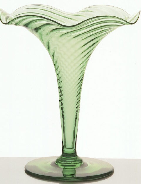 346 - Green Transparent Vase