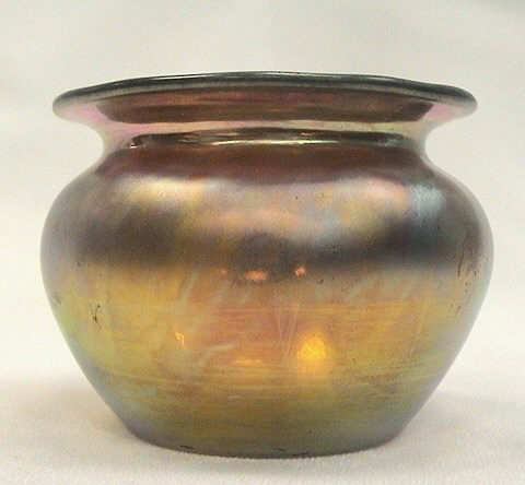 511 - Gold Aurene Iridescent Vase