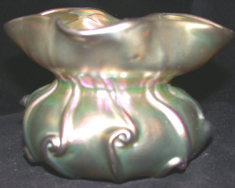 755 - Gold Aurene Iridescent Vase