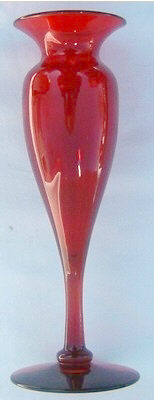 775 - Selenium Red Transparent Vase