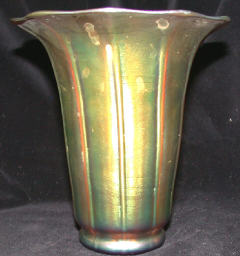 913 - Gold Aurene Iridescent Shade Vase