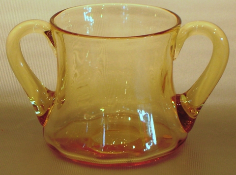 1582 - Amber Transparent Sugar Bowl