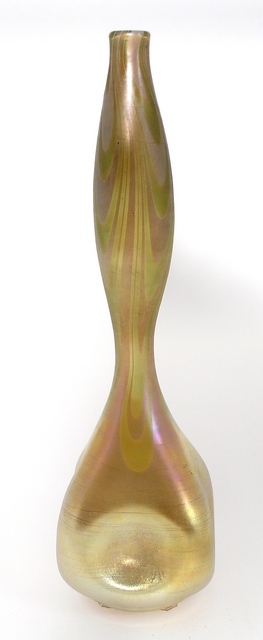203 - Gold Aurene Iridescent Vase