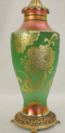 2144 - Acid Etched Vase/Lamp