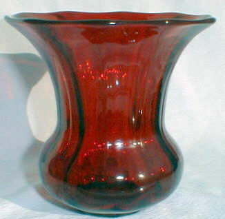 2533 - Selenium Red Transparent Shade Vase