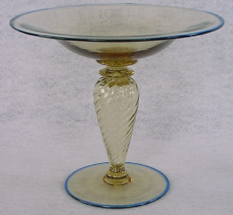 2604 - Amber Transparent Compote