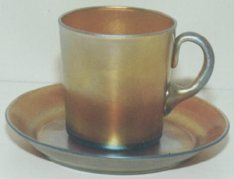 2669 - Gold Aurene Iridescent Cup & Saucer