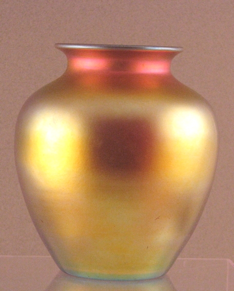 2683 - Gold Aurene Iridescent Vase