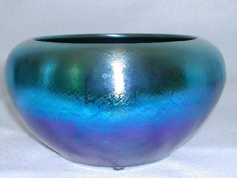 2687 - Blue Aurene Iridescent Bowl
