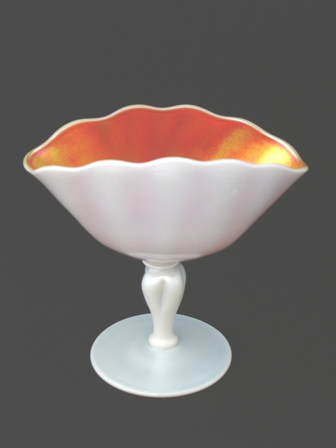 2718 - Gold Calcite Iridescent Compote