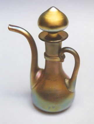 2720 - Gold Aurene Iridescent Cruet