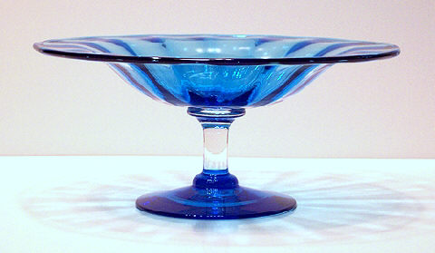 2760 - Celeste Blue Transparent Compote