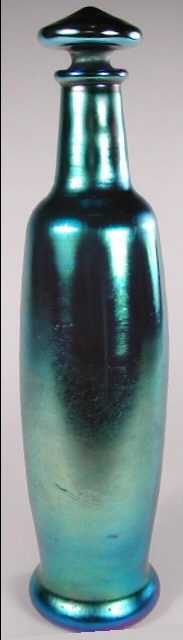 2953 - Blue Aurene Iridescent Decanter