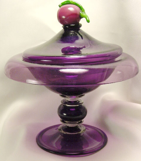 3348 - Amethyst Transparent Compote