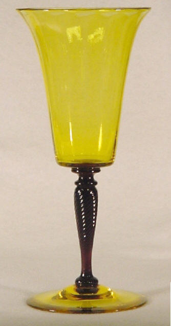 3551 - Bristol Yellow Transparent Goblet