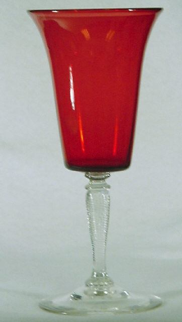 3551 - Selenium Red Transparent Goblet