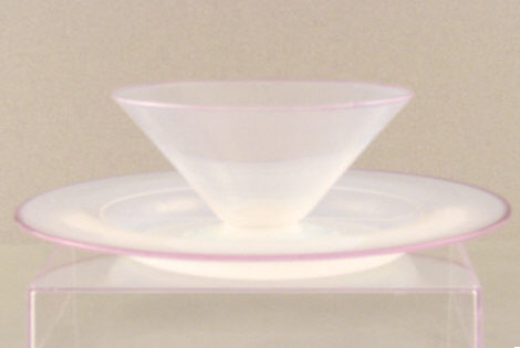 5154 - Opalescent Translucent Sherbet & Underplate