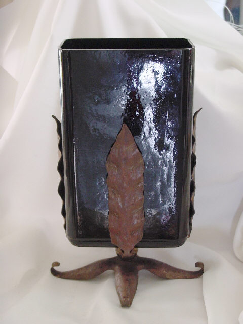 6199 - Mirror Black Translucent Vase