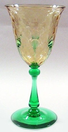 6303 - Amber Transparent Goblet