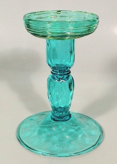 6774 - Persian Blue Transparent Candlestick