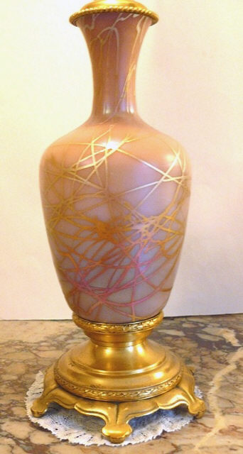 8565 - Calcite Pink Iridescent Vase/Lamp